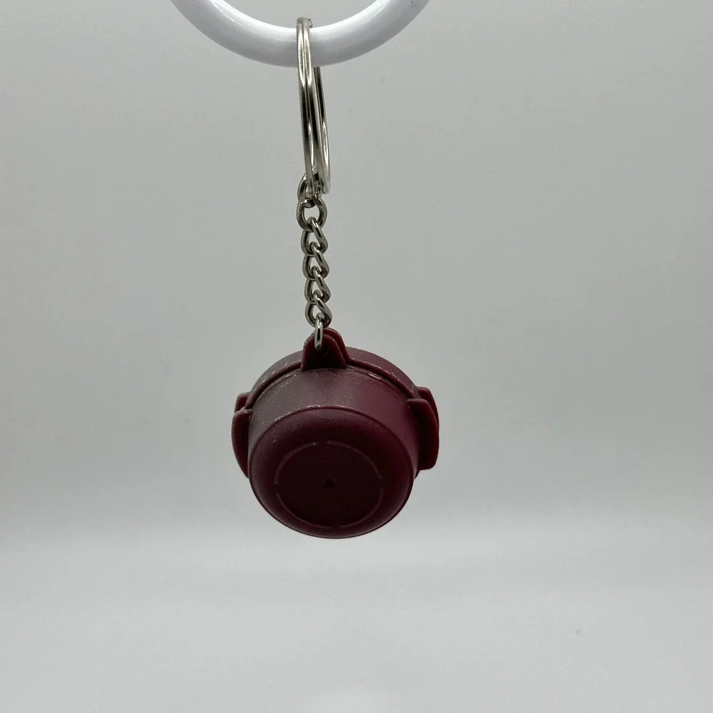 Tupperware MicroPro Grill Keychain Miniature Collectible‎ Burgundy Red Tiny Toy